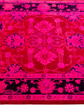 Contemporary Hand Knotted Overdyed Pink Area Rug 2' 8" x 4' 3"