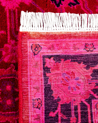 Contemporary Hand Knotted Overdyed Pink Area Rug 2' 8" x 4' 3"