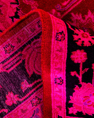 Contemporary Hand Knotted Overdyed Pink Area Rug 2' 8" x 4' 3"