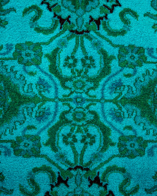 Contemporary Hand Knotted Overdyed Blue Area Rug 2' 9" x 4' 1"