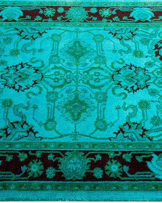 Contemporary Hand Knotted Overdyed Blue Area Rug 2' 9" x 4' 1"