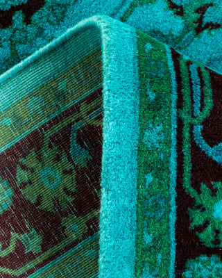 Contemporary Hand Knotted Overdyed Blue Area Rug 2' 9" x 4' 1"
