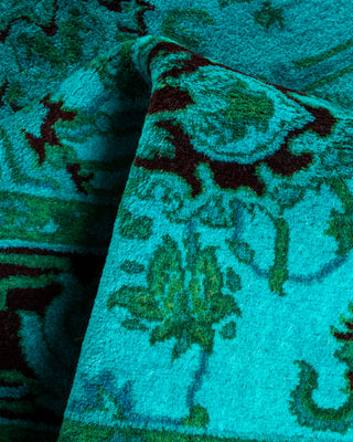 Contemporary Hand Knotted Overdyed Blue Area Rug 2' 9" x 4' 1"