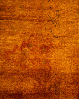 Contemporary Hand-Knotted Overdyed Gold Area Rug 9' 1" x 12' 8"