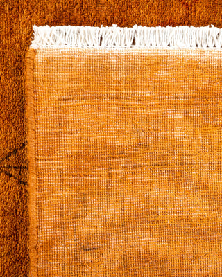 Contemporary Hand-Knotted Overdyed Gold Area Rug 9' 1" x 12' 8"