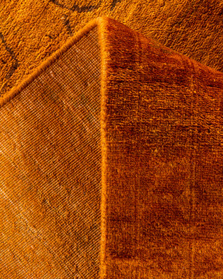 Contemporary Hand-Knotted Overdyed Gold Area Rug 9' 1" x 12' 8"