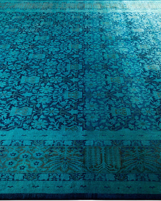 Fine Vibrance, One-of-a-Kind Hand-Knotted Area Rug - Blue, 9' 2" x 11' 10" - Solo Rugs