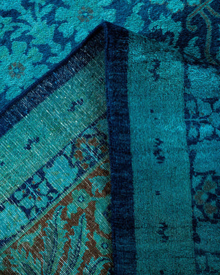 Fine Vibrance, One-of-a-Kind Hand-Knotted Area Rug - Blue, 9' 2" x 11' 10" - Solo Rugs