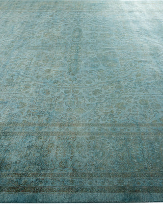 Contemporary Hand Knotted Overdyed Gray Area Rug 9' 1" x 12' 4"