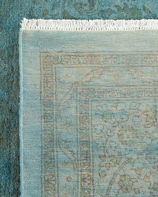 Contemporary Hand Knotted Overdyed Gray Area Rug 9' 1" x 12' 4"