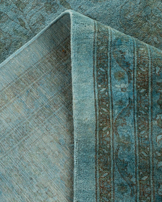 Contemporary Hand Knotted Overdyed Gray Area Rug 9' 1" x 12' 4"
