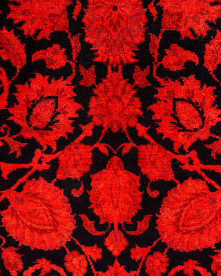 Contemporary Hand-Knotted Overdyed Red Area Rug 3' 1" x 5' 1"