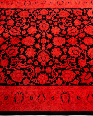 Contemporary Hand-Knotted Overdyed Red Area Rug 3' 1" x 5' 1"