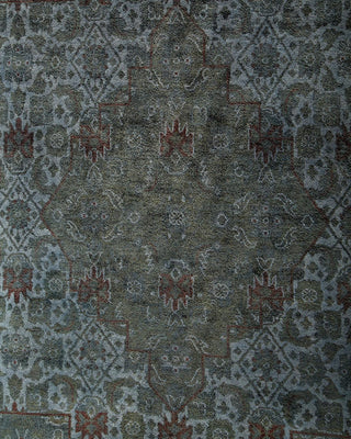 Fine Vibrance, One-of-a-Kind Hand-Knotted Area Rug - Gray, 9' 1" x 12' 1" - Solo Rugs