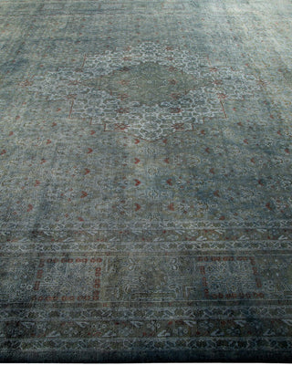Fine Vibrance, One-of-a-Kind Hand-Knotted Area Rug - Gray, 9' 1" x 12' 1" - Solo Rugs