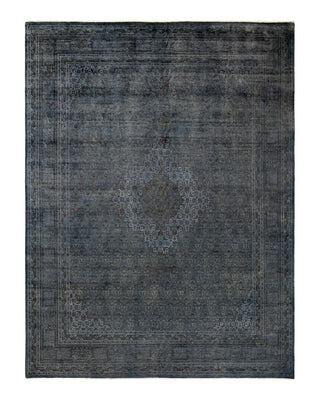 Fine Vibrance, One-of-a-Kind Hand-Knotted Area Rug - Gray, 9' 1" x 12' 1" - Solo Rugs