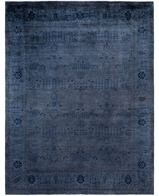 Contemporary Overdyed Wool Hand Knotted Black Area Rug 8' 1" x 10' 3"