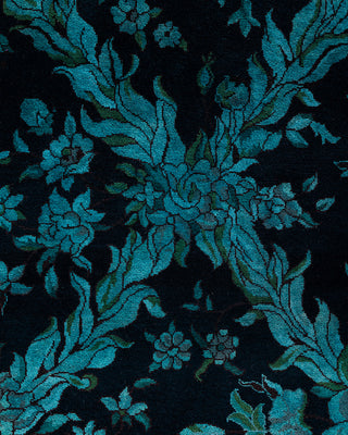 Fine Vibrance, One-of-a-Kind Hand-Knotted Area Rug  - Black, 9' 1" x 11' 10"