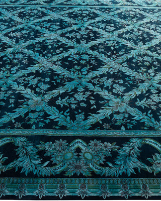 Fine Vibrance, One-of-a-Kind Hand-Knotted Area Rug  - Black, 9' 1" x 11' 10"