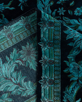 Fine Vibrance, One-of-a-Kind Hand-Knotted Area Rug  - Black, 9' 1" x 11' 10"