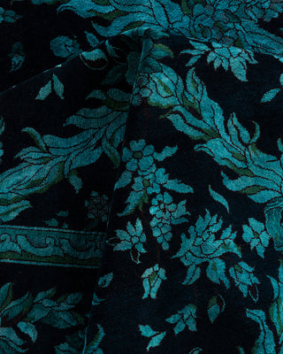 Fine Vibrance, One-of-a-Kind Hand-Knotted Area Rug  - Black, 9' 1" x 11' 10"