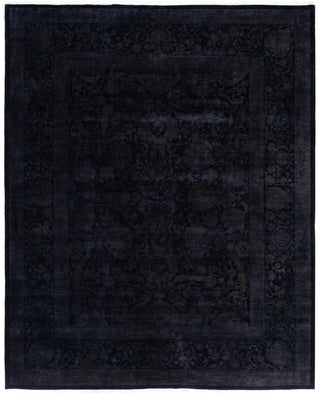 Contemporary Overdyed Wool Hand Knotted Black Area Rug 8' 2" x 10' 1"