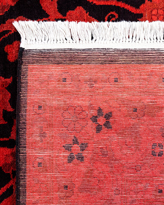 Contemporary Hand-Knotted Overdyed Orange Area Rug 4' 1" x 6' 4"