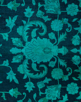 Contemporary Hand-Knotted Overdyed Purple Area Rug 9' 2" x 12' 5"