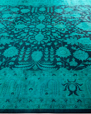 Contemporary Hand-Knotted Overdyed Purple Area Rug 9' 2" x 12' 5"