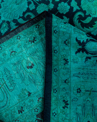 Contemporary Hand-Knotted Overdyed Purple Area Rug 9' 2" x 12' 5"