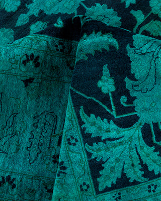 Contemporary Hand-Knotted Overdyed Purple Area Rug 9' 2" x 12' 5"