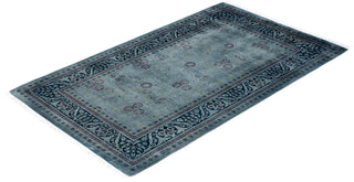 Fine Vibrance, One-of-a-Kind Hand-Knotted Area Rug  - Gray, 3' 2" x 5' 3"
