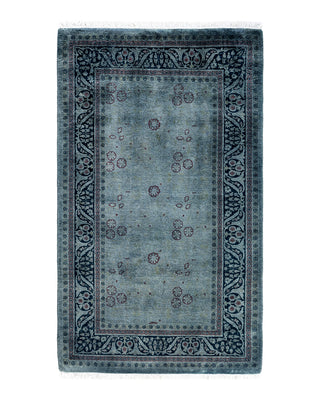 Fine Vibrance, One-of-a-Kind Hand-Knotted Area Rug - Gray, 3' 2" x 5' 3"