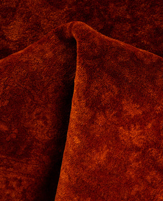 Contemporary Overdyed Wool Hand Knotted Rust Area Rug 3' 1" x 4' 7"