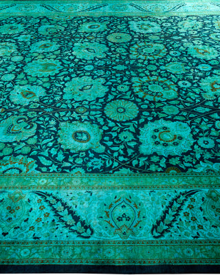 Contemporary Hand Knotted  Blue Area Rug 9' 3" x 12' 1"