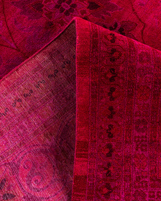 Contemporary Hand-Knotted Overdyed Pink Area Rug 10' 3" x 14' 0"