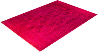 Contemporary Hand-Knotted Overdyed Pink Area Rug 10' 3" x 14' 0"