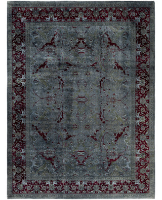 Contemporary Overdyed Wool Hand Knotted Gray Area Rug 9' 3" x 12' 2"