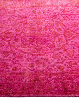 Contemporary Hand-Knotted Overdyed Pink Area Rug 3' 2" x 5' 4"