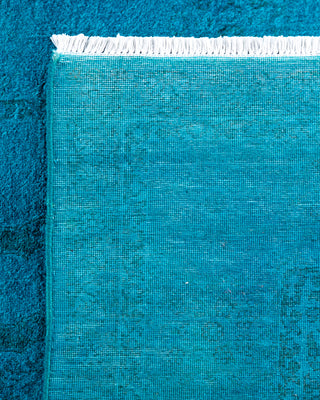 Contemporary Hand-Knotted Overdyed Blue Area Rug 3' 2" x 5' 1"
