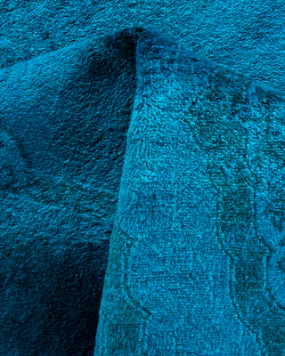 Contemporary Hand-Knotted Overdyed Blue Area Rug 3' 2" x 5' 1"