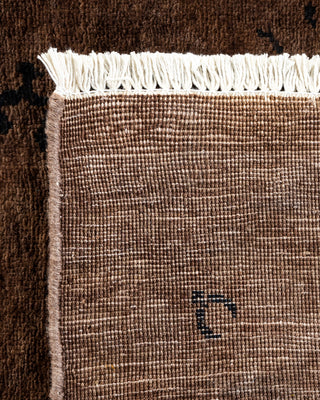 Contemporary Hand Knotted  Brown Area Rug 3' 1" x 4' 10"