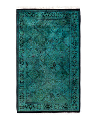 Modern Fine Vibrance Blue Area Rug 3' 1" x 5' 6"