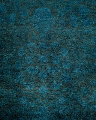 Contemporary Hand-Knotted Overdyed Blue Area Rug 3' 2" x 5' 1"