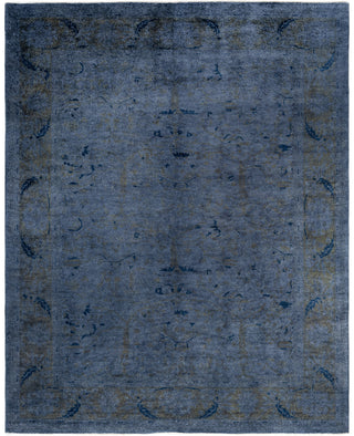 Contemporary Overdyed Wool Hand Knotted Gray Area Rug 8' 2" x 10' 2"