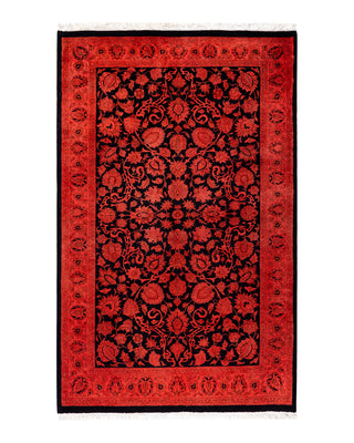 Modern Fine Vibrance Orange Area Rug 3' 2" x 5' 1"