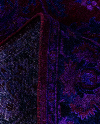 Contemporary Overdyed Wool Hand Knotted Purple Area Rug 3' 1" x 5' 2"