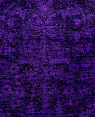 Contemporary Overdyed Wool Hand Knotted Purple Area Rug 3' 1" x 5' 2"