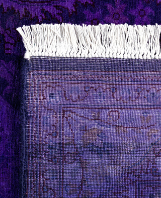 Contemporary Overdyed Wool Hand Knotted Purple Area Rug 3' 1" x 5' 2"