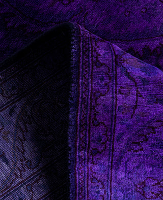 Contemporary Overdyed Wool Hand Knotted Purple Area Rug 3' 1" x 5' 2"